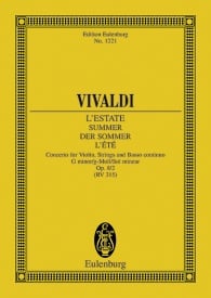 Vivaldi: The Four Seasons (Summer) Opus 8/2 RV 315 / PV 336 (Study Score) published by Eulenburg